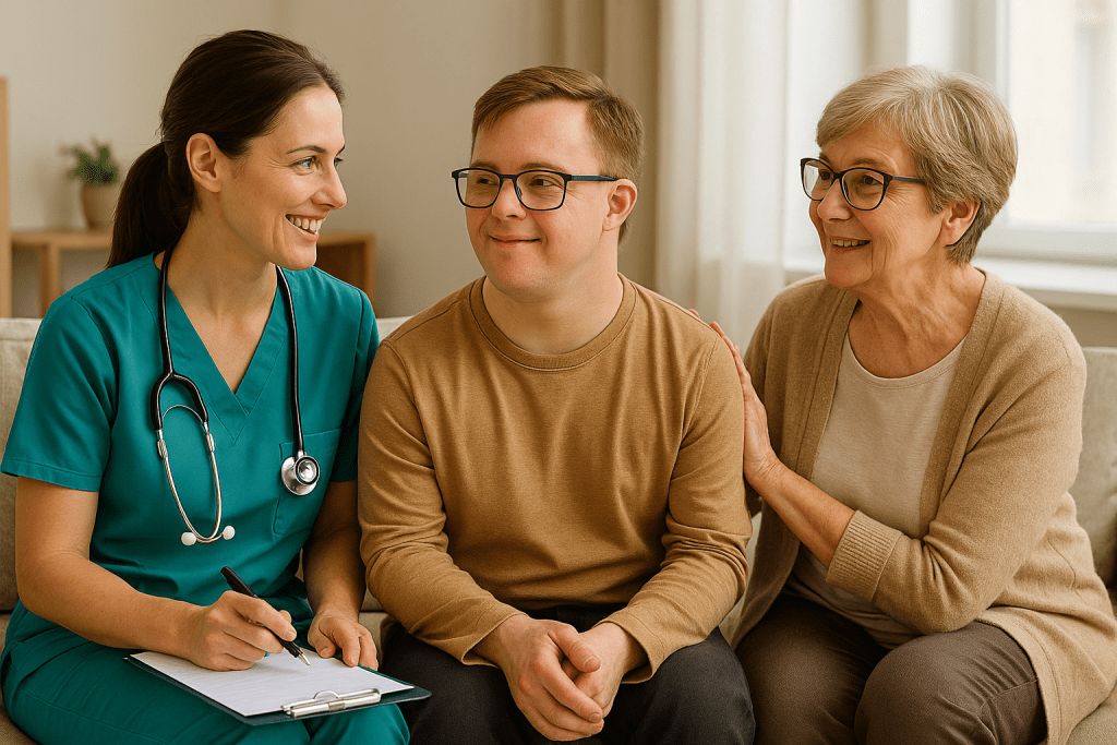 Minnesota home care professional conducting care visit, supporting EVV compliance — Amory IT